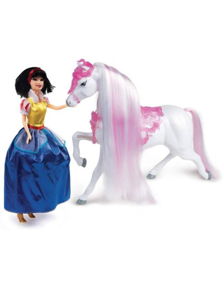 Bambola Biancaneve e il suo Cavallo 30 Cm