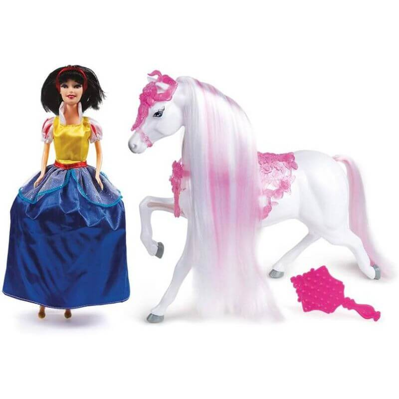 Bambola Biancaneve e il suo Cavallo 30 Cm