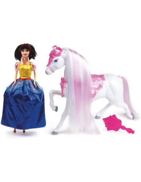 Bambola Biancaneve e il suo Cavallo 30 Cm