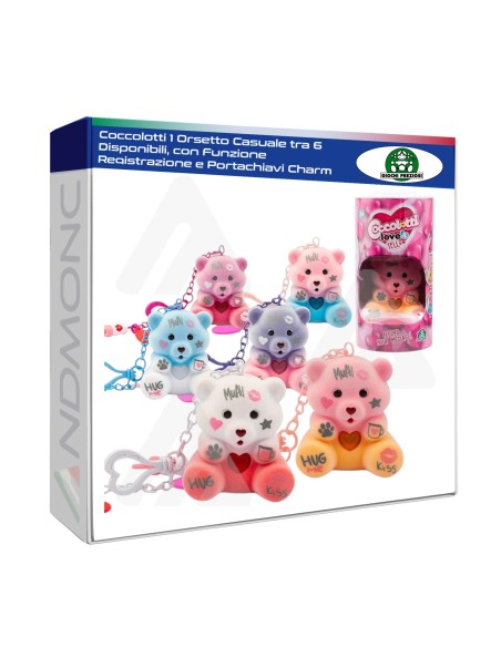 Coccolotti Love&Tell con funzione registrazione e portachiavi charm