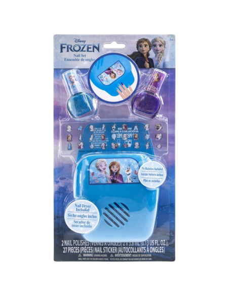 Disney Frozen – Nail Set: Smalto, Asciugatore e Sticker per Bambine