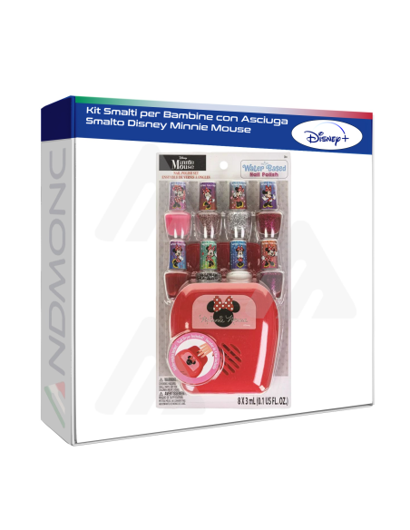 Kit Smalti per Bambine con Asciuga Smalto Disney Minnie Mouse