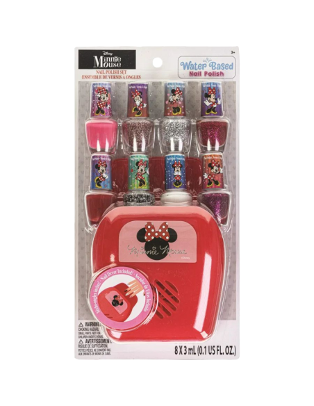 Kit Smalti per Bambine con Asciuga Smalto Disney Minnie Mouse
