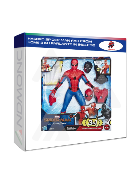 HASBRO SPIDER MAN FAR FROM home 3 IN 1 parlante in inglese
