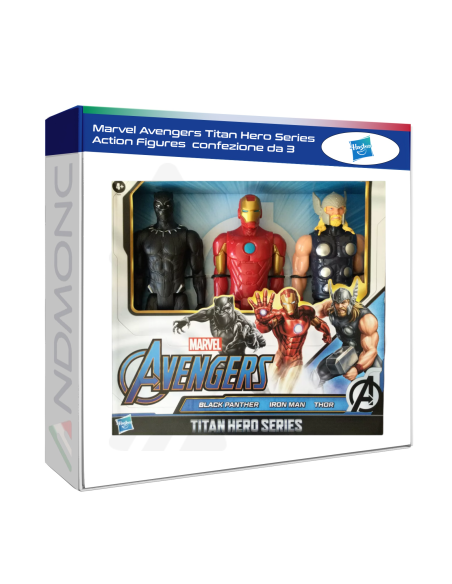 Marvel Avengers Titan Hero Series Action Figures , confezione da 3