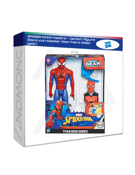 SPIDER-MAN hasbro - (action figure 30cm con blaster titan hero blast gear)