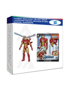 HASBRO IRON MAN + BLAST GEAR LAUNCHER figura grande...
