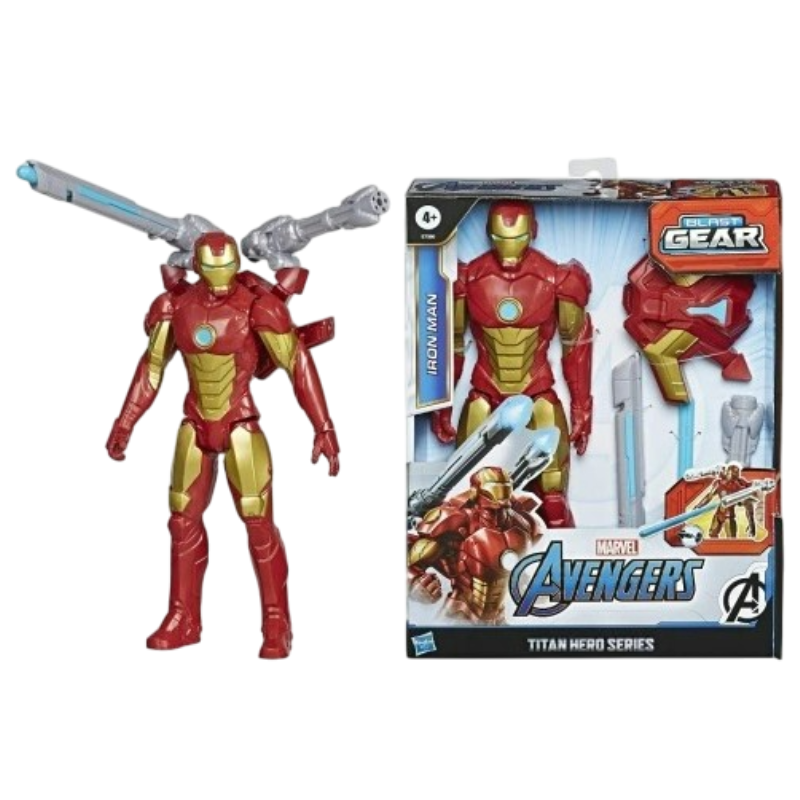 HASBRO IRON MAN + BLAST GEAR LAUNCHER figura...