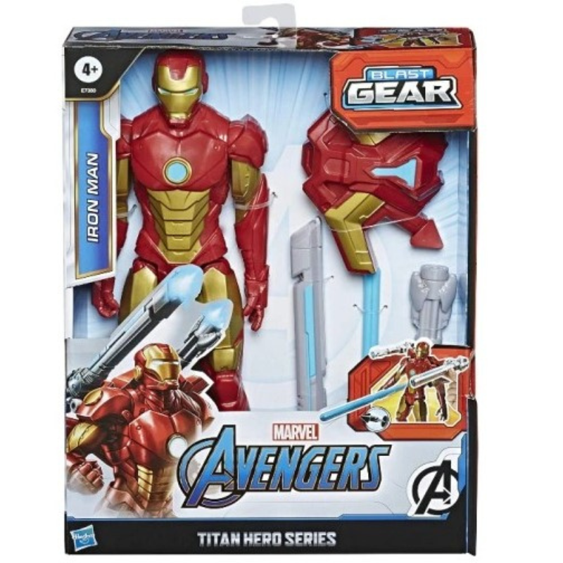 HASBRO IRON MAN + BLAST GEAR LAUNCHER figura...