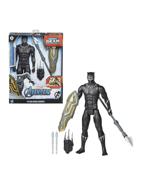 Marvel Avengers Titan Hero Series Blast Gear Deluxe Modellino Pantera Nera 12 pollici