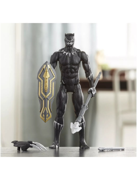 Marvel Avengers Titan Hero Series Blast Gear Deluxe Modellino Pantera Nera 12 pollici