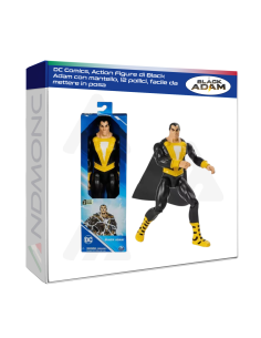 DC Comics, Action Figure di Black Adam con mantello, 12...