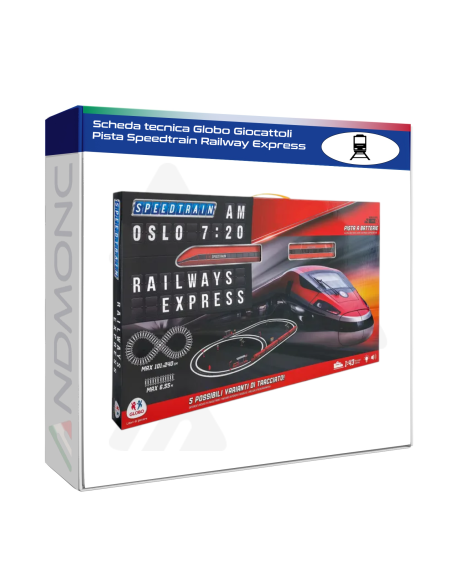 Treno Pista Globo Giocattoli Speedtrain Railway Express