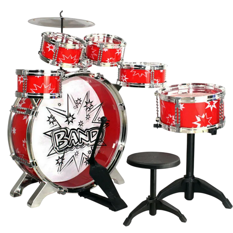 Set batteria grande 6 tamburi + piatto + pedale...