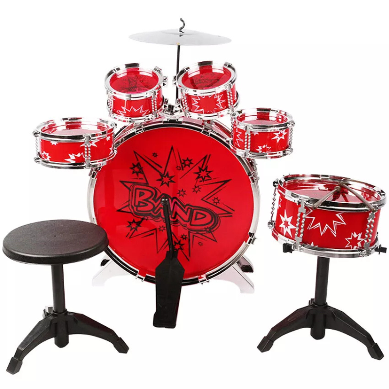 Set batteria grande 6 tamburi + piatto + pedale...