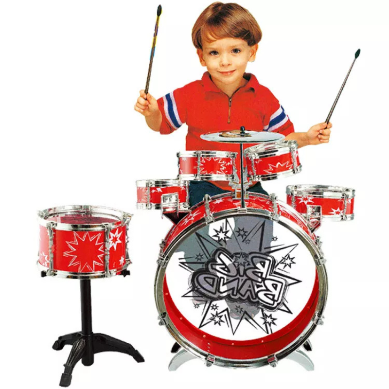 Set batteria grande 6 tamburi + piatto + pedale...