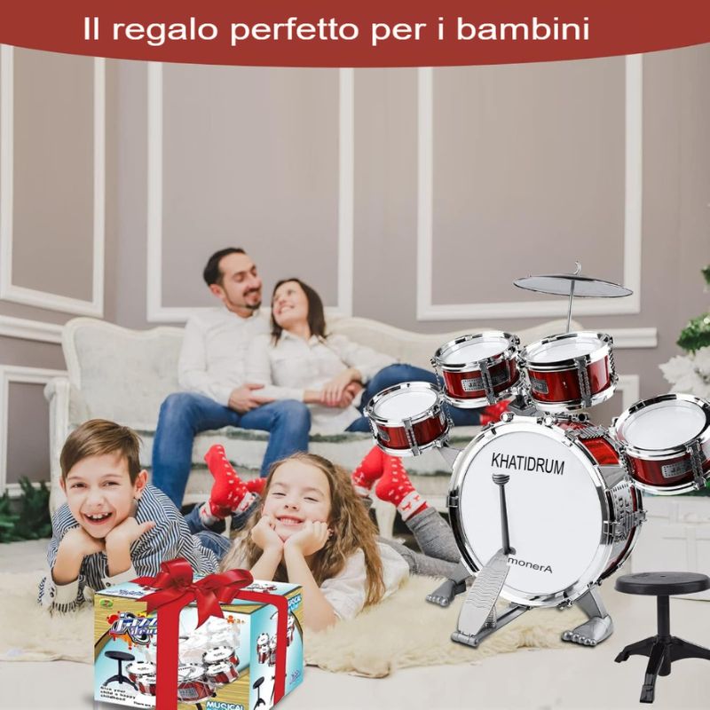 Batteria per Bambini, Giocattoli Batteria Jazz...