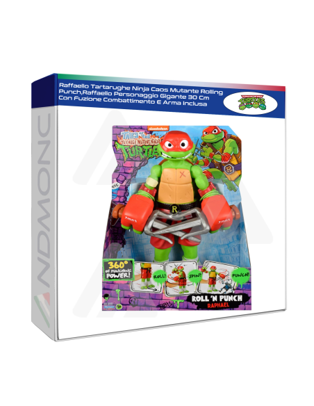 Raffaello Tartarughe Ninja Caos Mutante Raffaello Personaggio Gigante 30 Cm Con Fuzione Combattimento