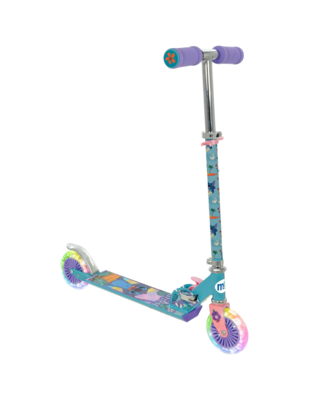 Stitch - Monopattino per bambini per ragazze e ragazzi, pieghevole in linea a 2 ruote