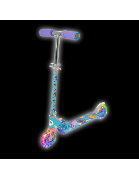 Stitch - Monopattino per bambini per ragazze e ragazzi, pieghevole in linea a 2 ruote