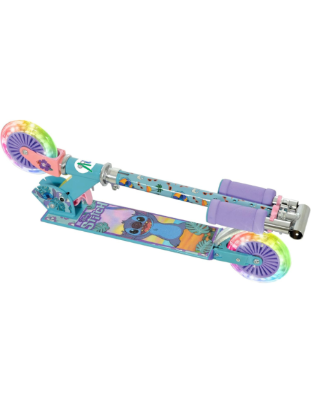 Stitch - Monopattino per bambini per ragazze e ragazzi, pieghevole in linea a 2 ruote