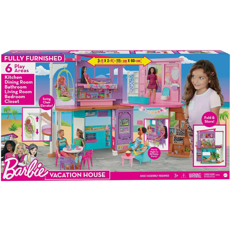 Barbie - Barbie Casa di Malibu (106 cm) playset...
