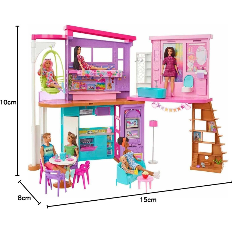 Barbie - Barbie Casa di Malibu (106 cm) playset...