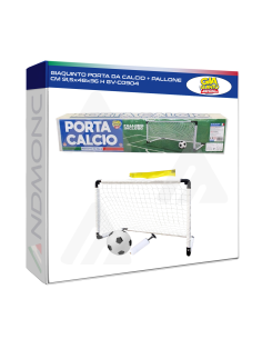 GIAQUINTO Porta da Calcio + Pallone CM 91,5x48x36