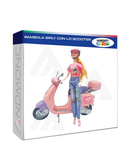 Bambola Girly con lo Scooter - giocattolo