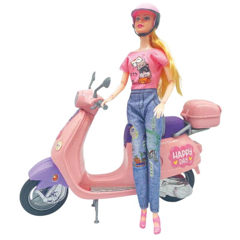 Bambola Girly con lo Scooter - giocattolo