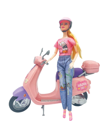 Bambola Girly con lo Scooter - giocattolo