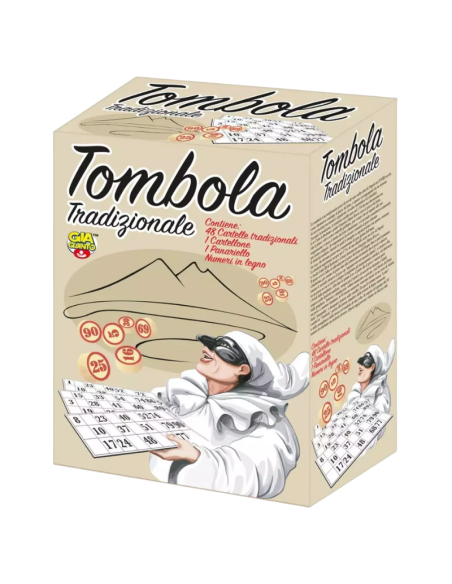 TOMBOLA NAPOLETANA Tradizionale 48 Cartelle Cartellone Natale Bambini Smorfia