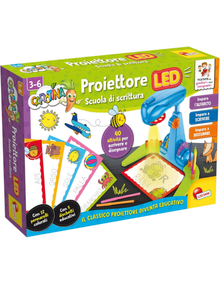 Lisciani Giochi - Carotina Proiettore scuola di lettura e scrittura