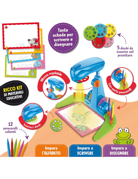 Lisciani Giochi - Carotina Proiettore scuola di lettura e scrittura