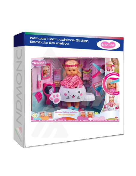 Nenuco Parrucchiera Glitter, Bambola Educativa