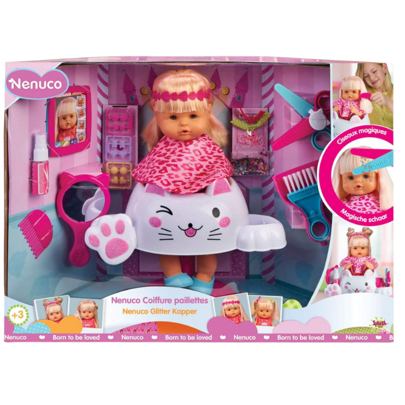 Nenuco Parrucchiera Glitter, Bambola Educativa