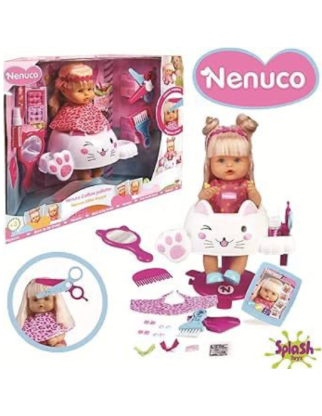 Nenuco Parrucchiera Glitter, Bambola Educativa
