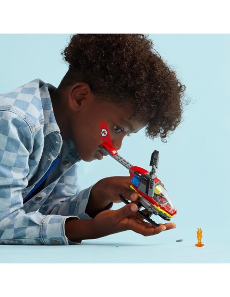 LEGO City Elicottero dei Pompieri, Veicolo Giocattolo da Costruire con 2 Elementi
