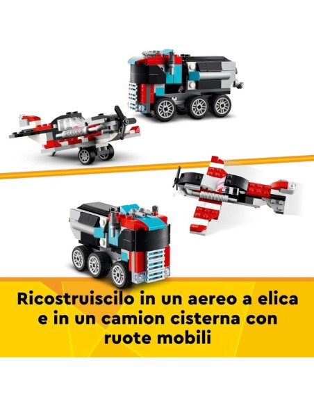 LEGO Creator 3 in 1 Autocarro con Elicottero