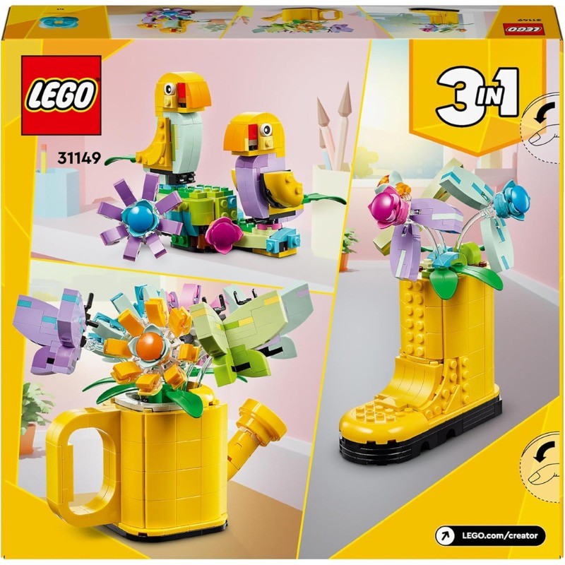 LEGO Creator 3 in 1 Innaffiatoio con Fiori Finti