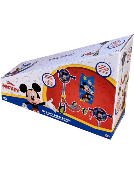 Monopattino per bambini, 3 ruote, da 3 anni, manubrio regolabile in altezza (TOPOLINO)