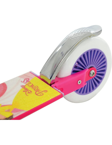 Monopattino per bambini, 2 ruote, da 5 anni, manubrio regolabile in altezza, pieghevole Principesse Disney