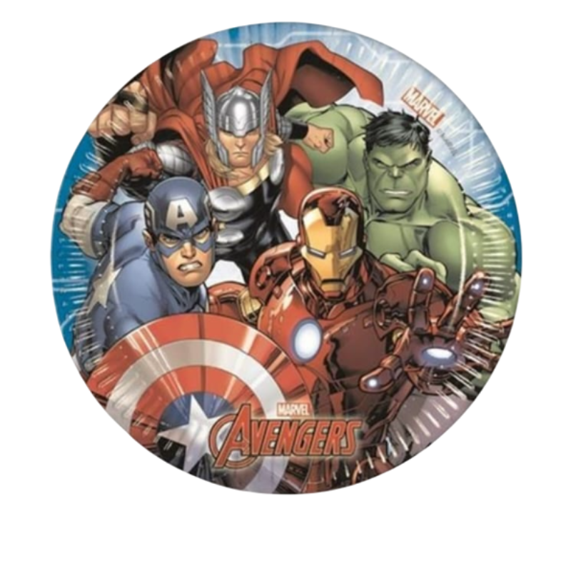 24pz. Piatti 20cm Avengers bambini festa...