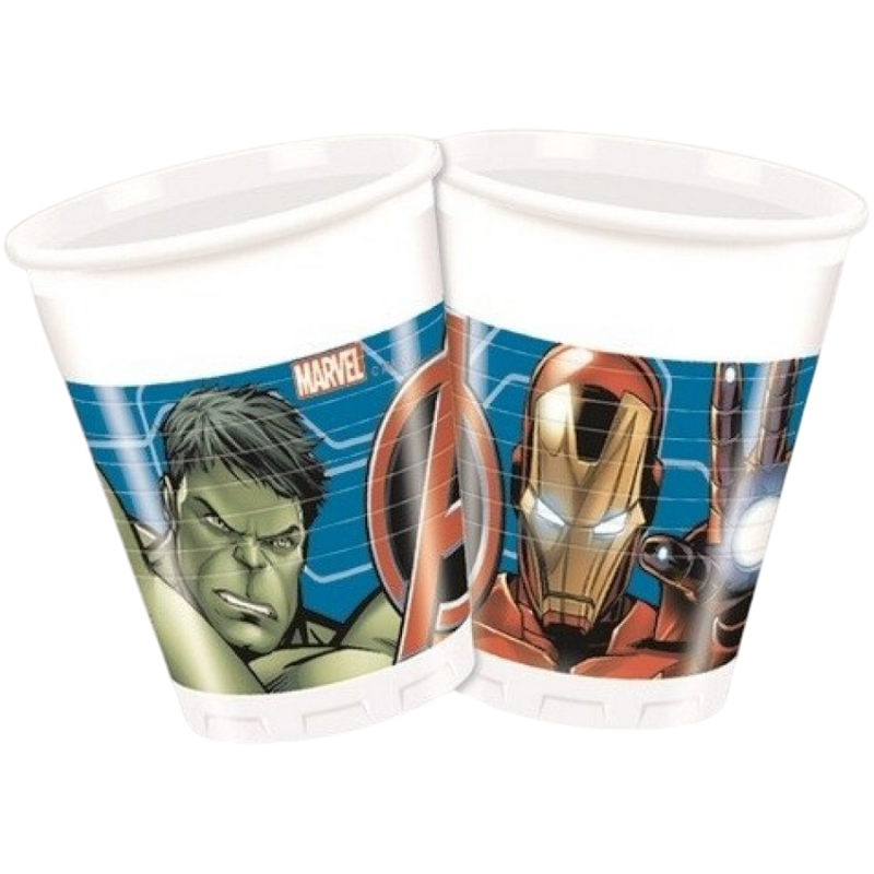 24pz. Bicchieri in Plastica Avengers bambini festa