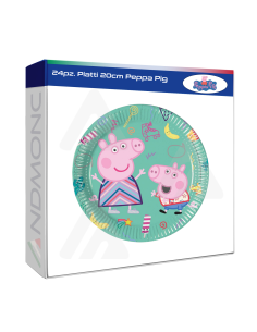 24pz. Piatti 20 cm Peppa Pig bambini festa