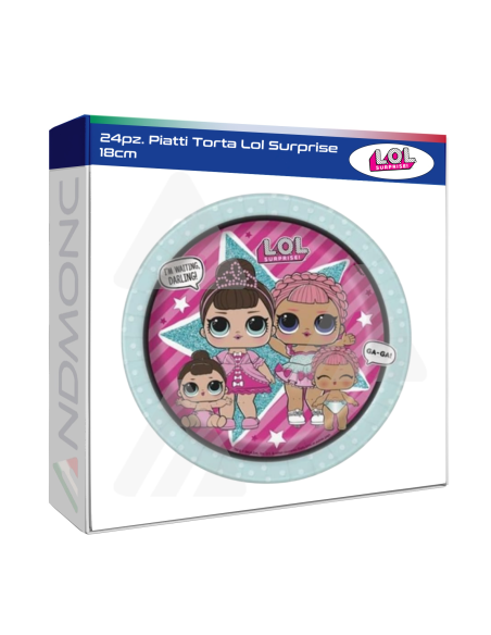 24pz. Piatti Torta Lol Surprise 18cm