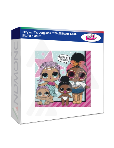 32pz. Tovaglioli 33x33cm LOL SURPRISE