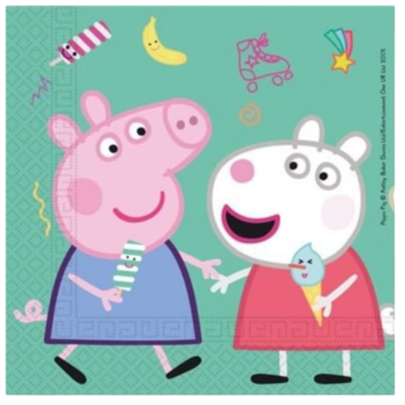 40pz. Tovaglioli 33cm Peppa Pig