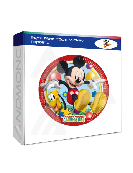 24pz. Piatti 23cm Mickey Topolino