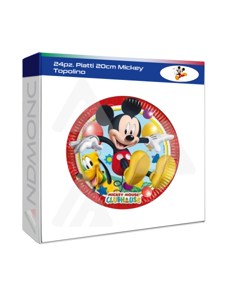 24pz. Piatti 20cm Mickey Topolino